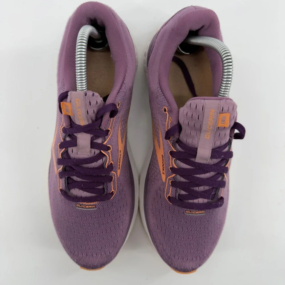 Brooks Glycerin 18 Womens Running Shoes Purple Copper Size 10